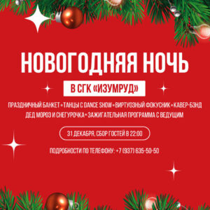 Новогодняя ночь 2026 в санаторно-гостиничном комплексе «Изумруд»!